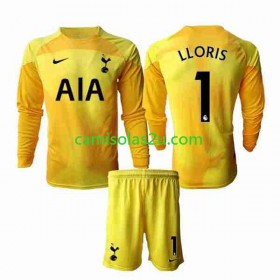 Camisolas de futebol Tottenham Hotspur Hugo Lloris 1 Guarda Redes Criança Equipamento Principal 2022/23 Manga Comprida